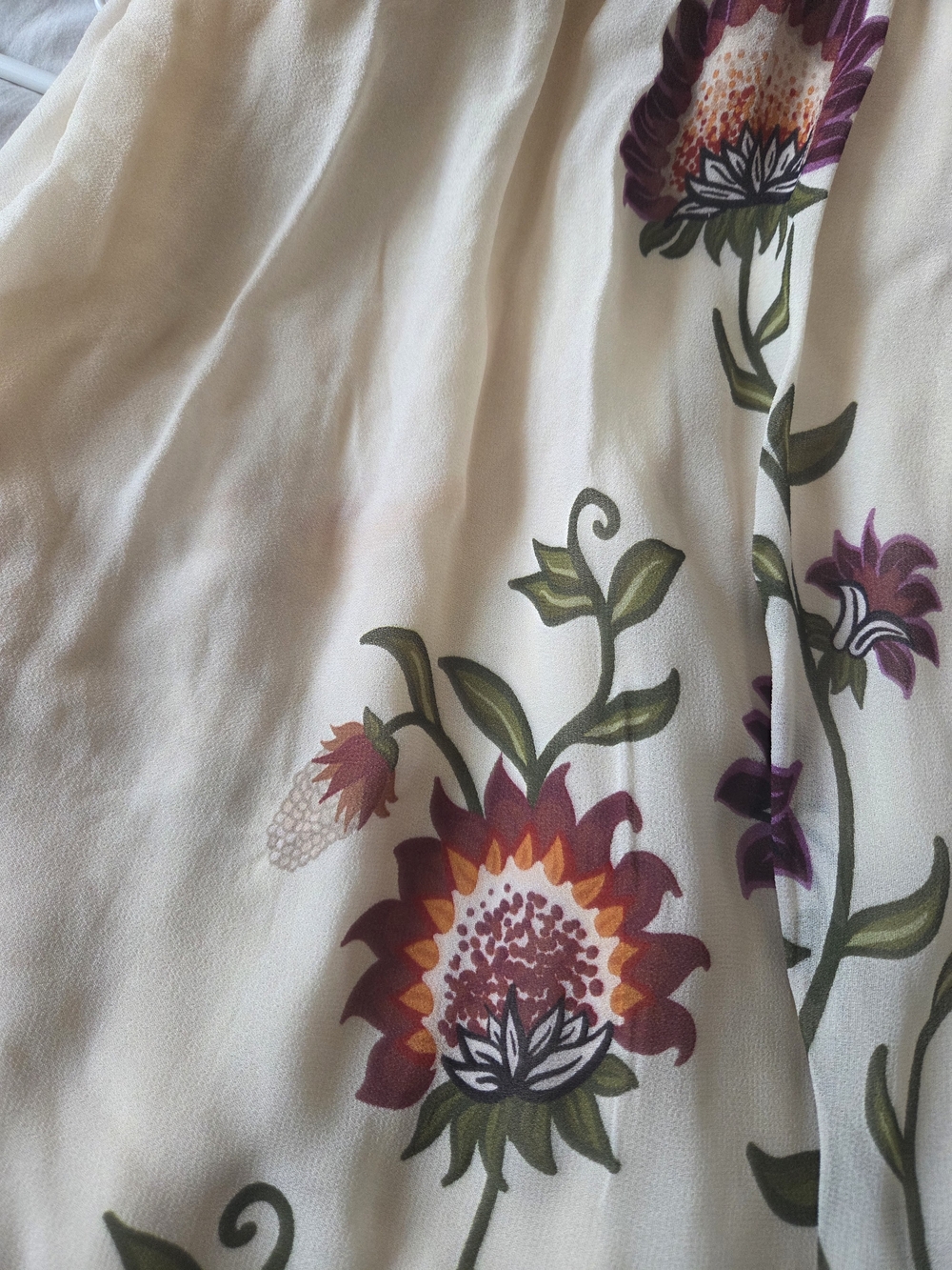FARM Rio Cream Maxi Dress with Multicolor Floral Embroidery - Picture 7 of 8